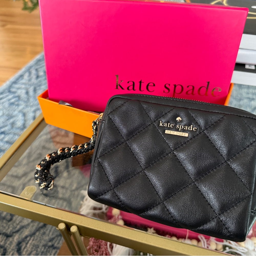 Kate Spade Black Quilted Crossbody Bag (box included)